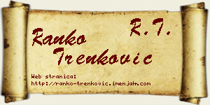 Ranko Trenković vizit kartica